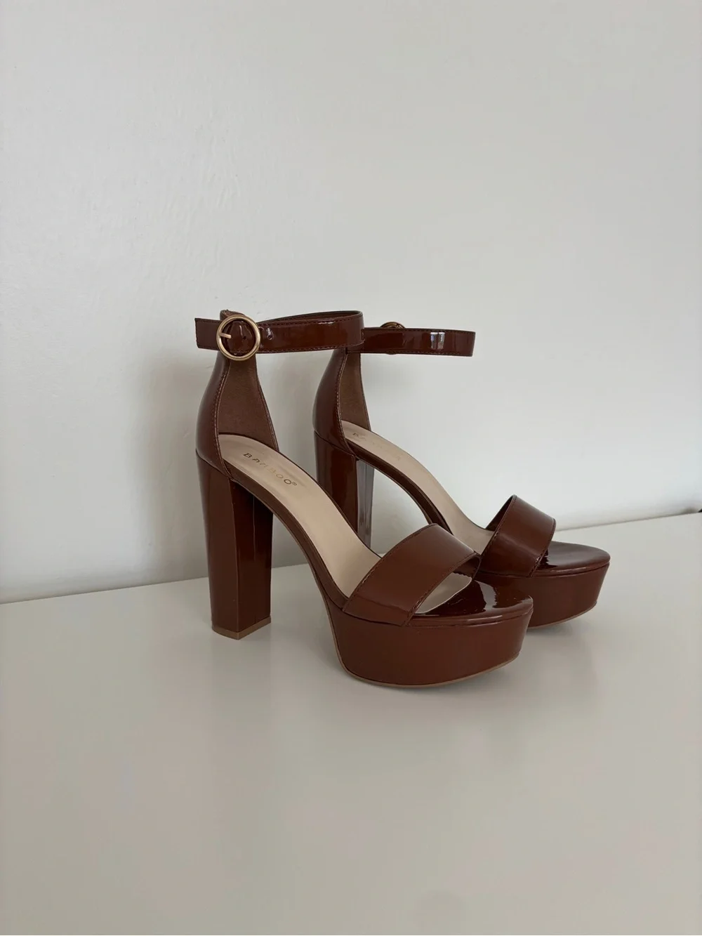Brown thick heels
